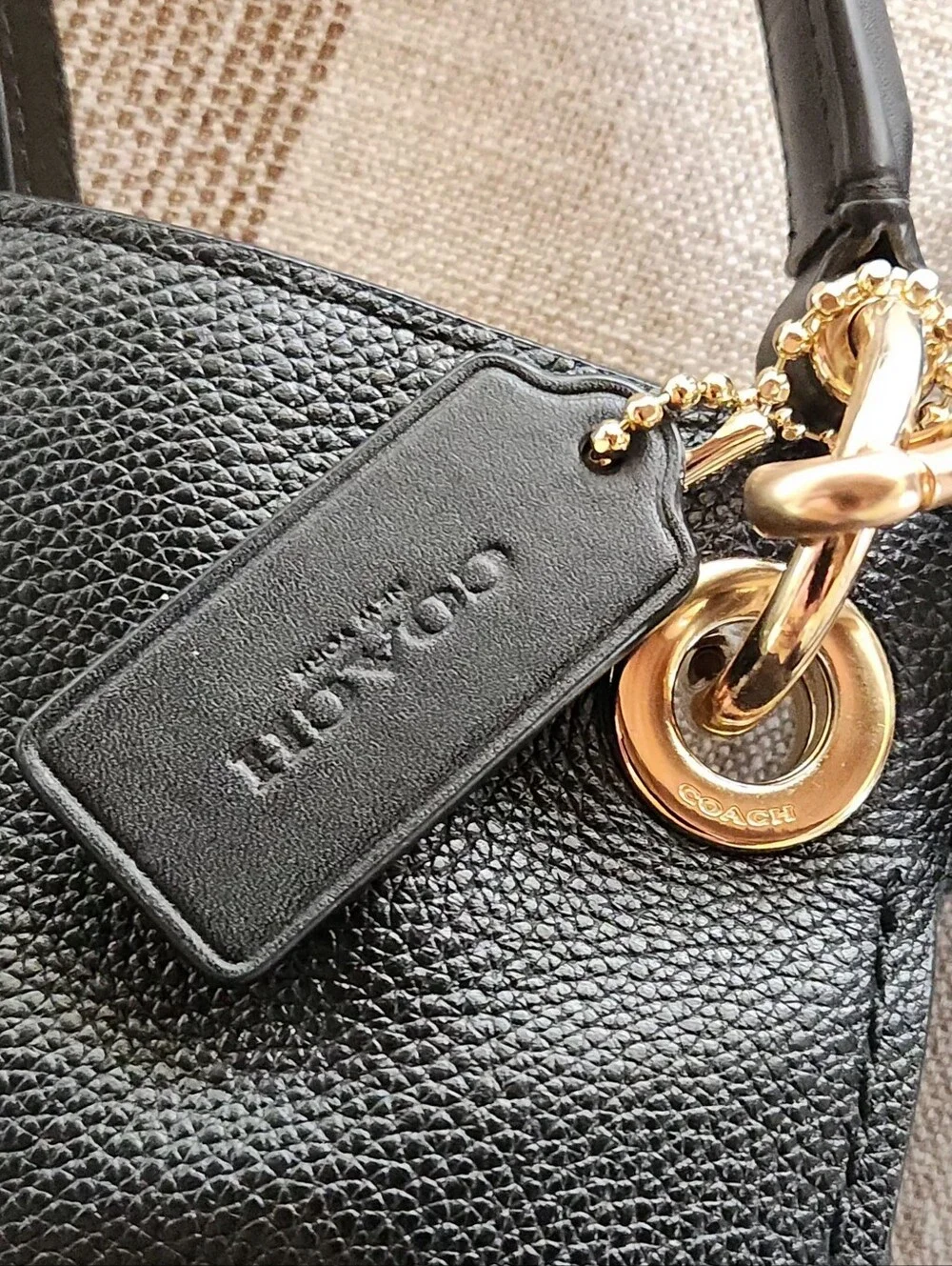 COACH Clarkson Hobo Bag in Black Pebbled Leather (Style Number 24947)